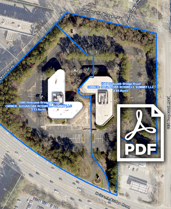 Summit Buildings in Roswell aerial view